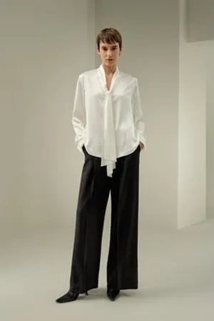 Lilysilk Camicie Seta Femmina Nastro Staccabile Fungo Gelso 100%. Leggero E Traspirante Comodo E Amichevole Fumo Xl