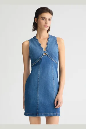 Liu Jo Abito In Denim Con Catena Gioiello