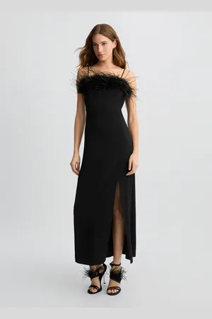 Liu Jo Vestito Elegante Con Piume