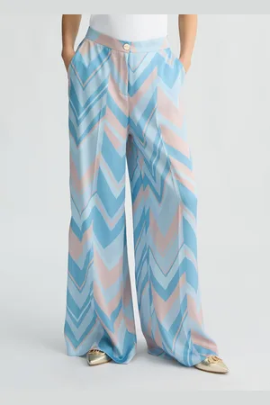 Liu Jo Pantaloni A Palazzo In Twill Stampato