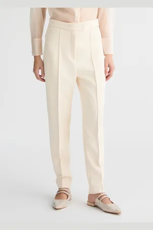 Liu Jo Pantaloni A Sigaretta Bianco Panna