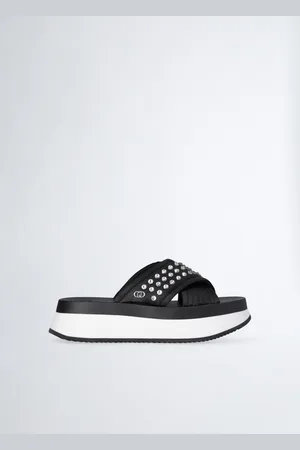 Liu Jo Ciabatte Platform Con Borchie Gioiello
