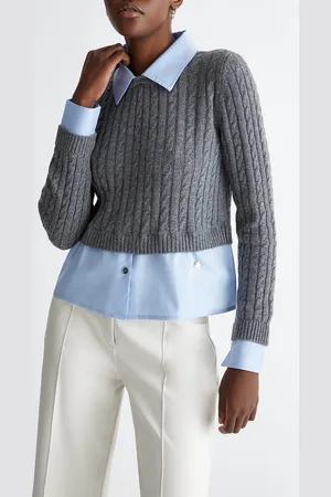 Liu Jo Maglia Cropped Con Camicia
