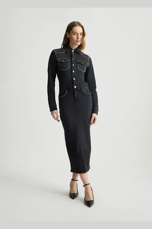 Liu Jo Abito Chemisier In Denim Con Borchie