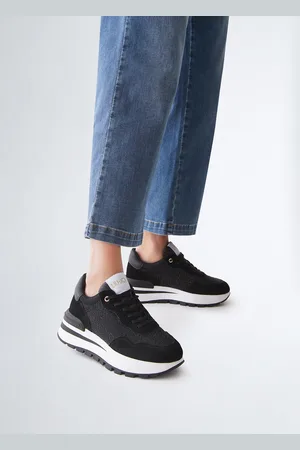 Liu Jo Sneakers Nere Con Logo Strass