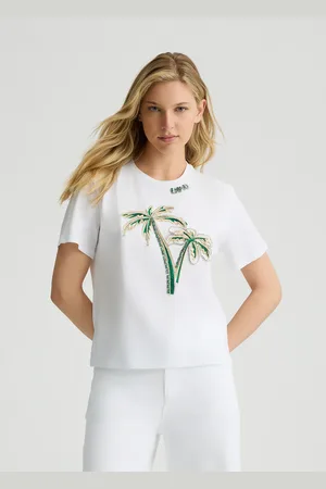 Liu Jo T-shirt In Cotone Con Ricamo E Strass