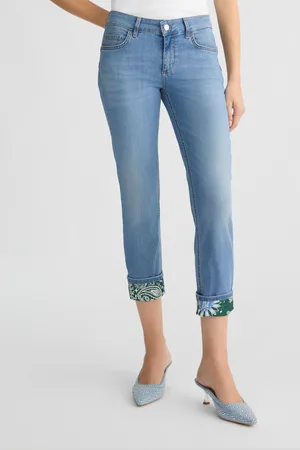 Liu Jo Jeans Skinny Cropped Con Risvolto Bandana