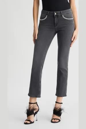 Liu Jo Jeans Bootcut Neri Con Strass