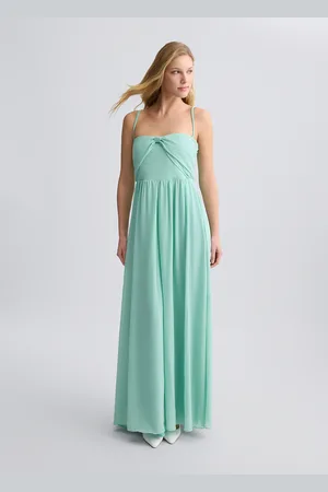 Liu Jo Abito Lungo Elegante Verde Acqua