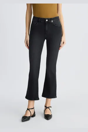 Liu Jo Jeans Bootcut Neri A Vita Alta