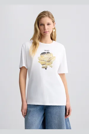 Liu Jo T-shirt Con Fiore E Strass