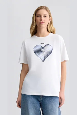 Liu Jo T-shirt Con Cuore E Strass