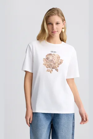 Liu Jo T-shirt Con Fiore Animalier