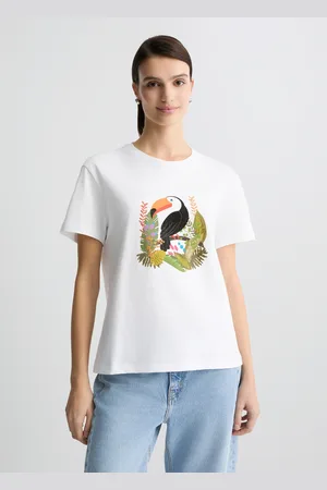 Liu Jo T-shirt In Cotone Con Stampa E Strass