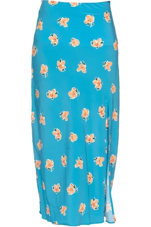 Glamorous Gonna Midi Celeste a Fiori