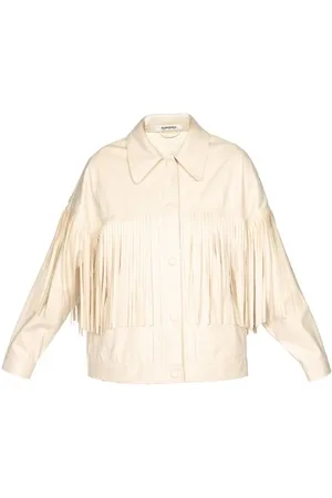 OOF Wear Giacca Bianca con Frange