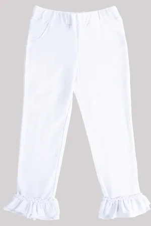 Gaudi GAUD? KIDS Jeggings con Rouches Bianchi