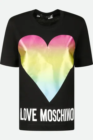 Moschino T-Shirt Nera con Stampa