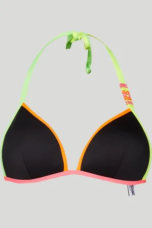 Moschino Bikini Top Triangolo Fluo
