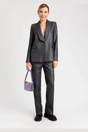 Twin-Set Pantalone in Lurex Grigio