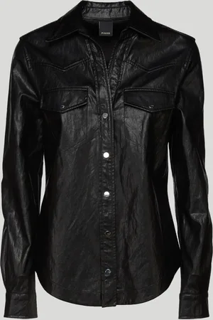 Pinko Camicia Simil-Pelle Nera