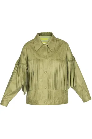 OOF Wear Giacca Verde Oliva con Frange