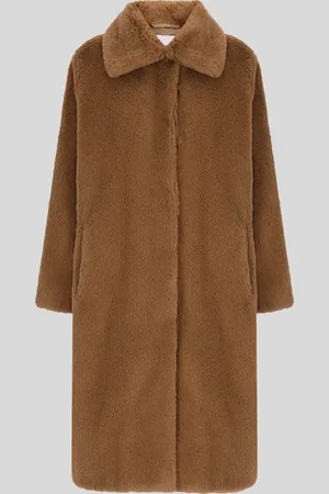 Stand Studio Cappotto in Eco Pelliccia Khaki