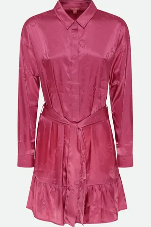 Guess Abito Chemisier Fucsia