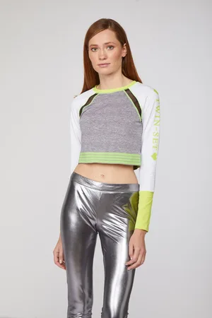 Twin-Set Maglia Sportiva Crop Multicolor