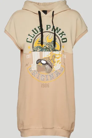 Pinko Felpa Over Smanicata Beige Club
