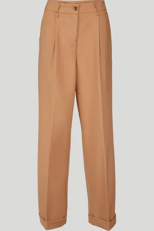 Twin-Set Pantaloni in lana tecnica Cammello