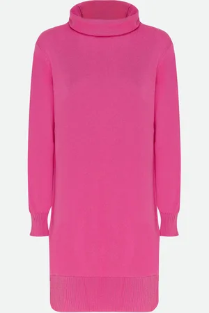 KANGRA CASHMERE Abito in Lana Fucsia