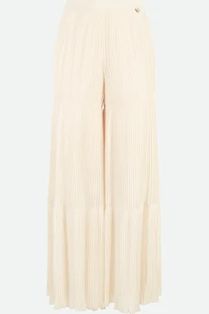 Twin-Set Pantalone in Georgette Bianco