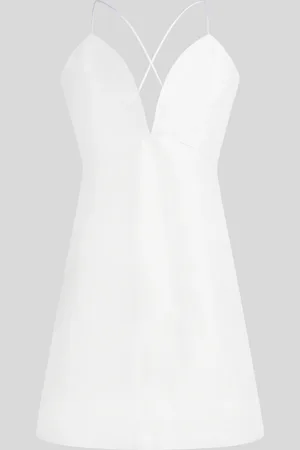 JIJIL Abito Corto Bianco Metallizzato