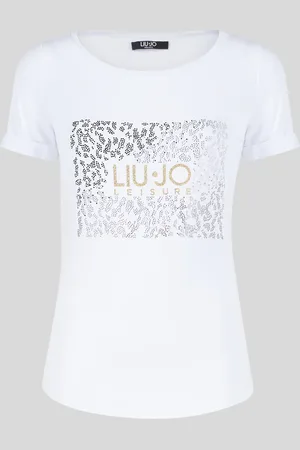 Liu Jo LIU JO T-shirt Bianca con Strass