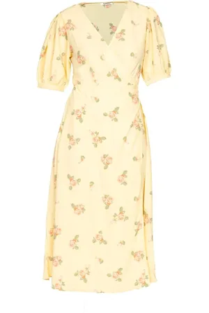 Glamorous Abito Midi Fantasia Floreale Giallo