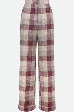 ERIKA CAVALLINI Pantalone Palazzo Check