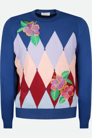 BALLANTYNE Maglia Rombi Blu