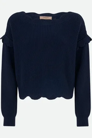 Twin-Set Maglia Boxy Blu
