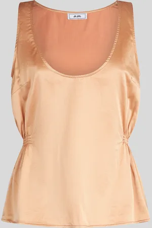 JIJIL Canotta in Misto Seta Terracotta