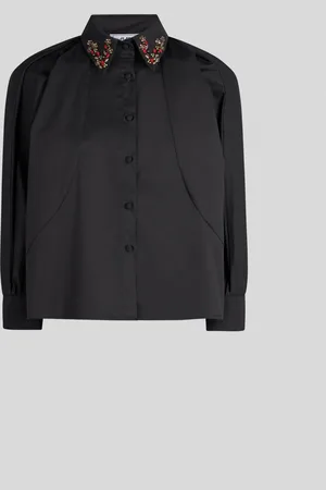JIJIL Camicia Corta Nera