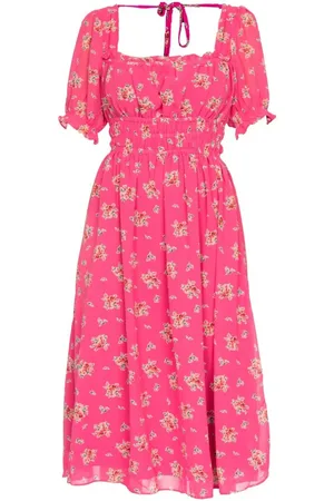 Glamorous Abito con Stampa Floreale Fuxia