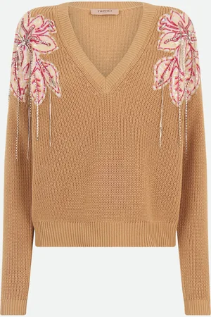 Twin-Set Maglia Boxy Beige