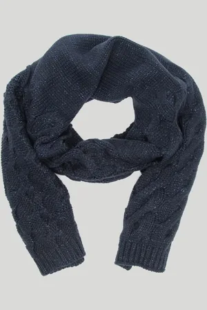 Liu Jo LIU Sciarpa in Maglia Blu Notte