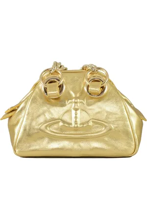 Vivienne Westwood Borsa in Pelle Logata Dorata