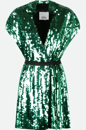 ERIKA CAVALLINI Camicia Paillettes Verde