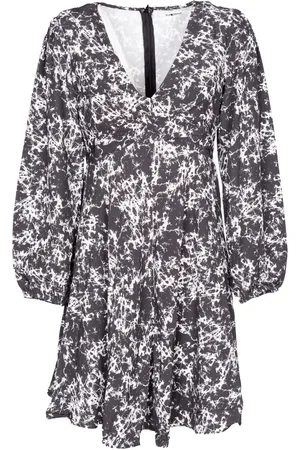 Glamorous Abito Corto Bianco e Nero Stampa Sparkle