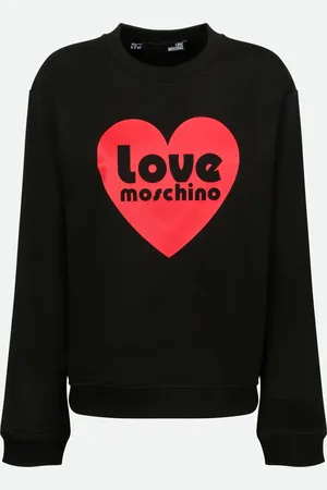 Moschino Felpa Nera con Stampa