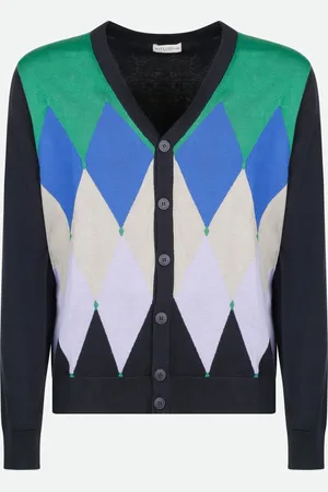 BALLANTYNE Cardigan Rombi Blu