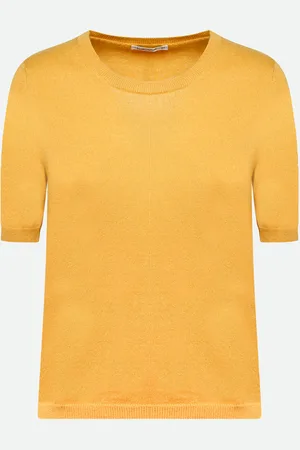 KANGRA CASHMERE T-Shirt in Lana Gialla